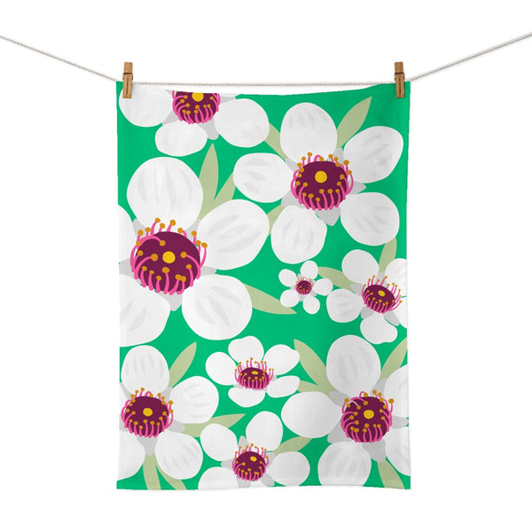 Bright Botanical Manuka Tea Towel – 100% NZ