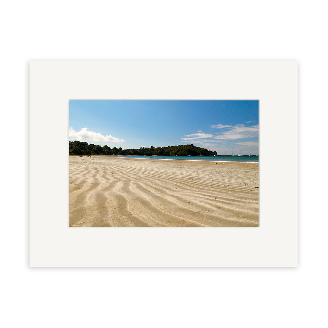 Oneroa Beach - Waiheke - RP115 features rippled sands and scenic views, ideal for photographic prints on archival quality paper.