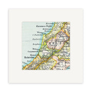 The Westport Vintage Map Print is a 19th-century lithograph featuring New Zealand’s northwest South Island, highlighting towns like Nelson, Westport, Greymouth, and Hokitika with detailed borders and geographic features.
